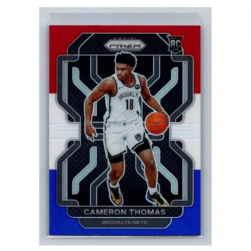 2021-22‎ Panini Prizm #297 Cameron Thomas Red White and Blue